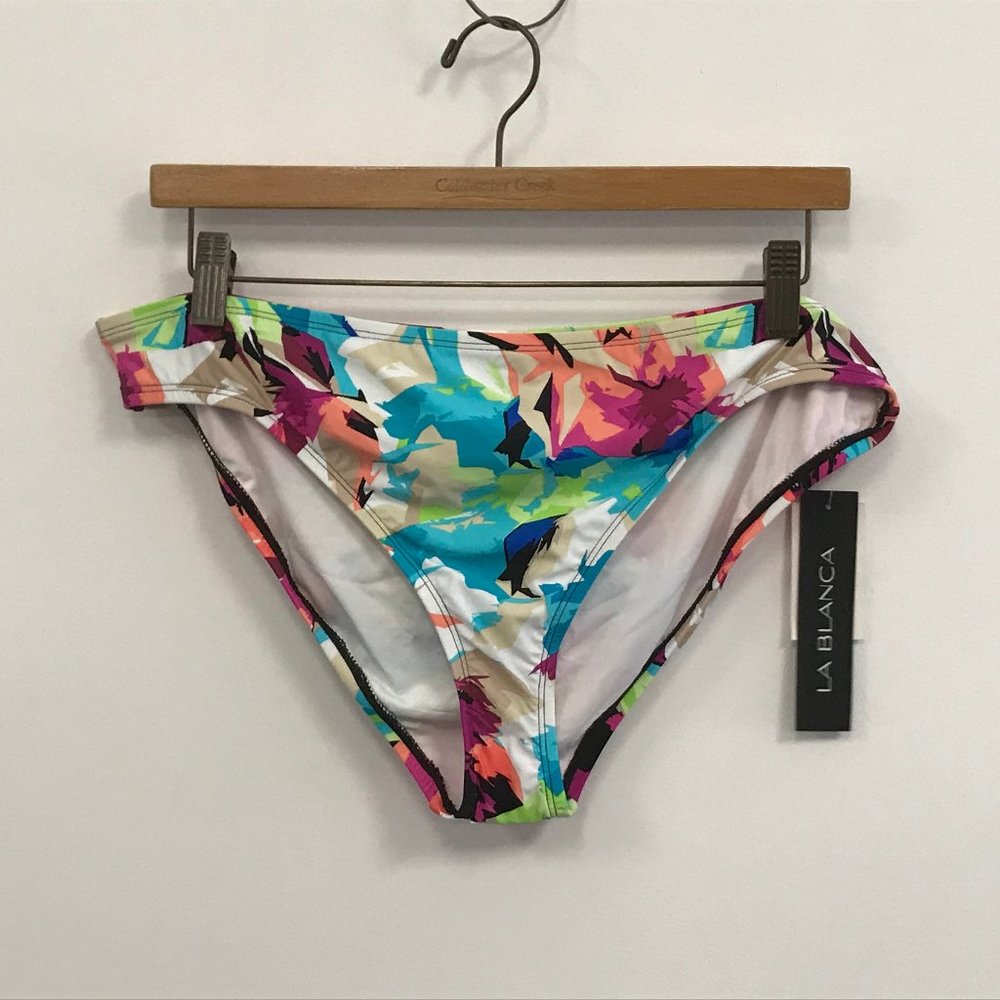 NWT La Blanca Abstract Floral Bikini Bottoms